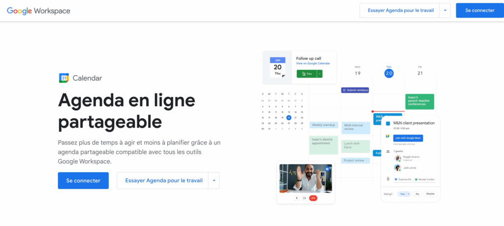 google agenda - en ligne et gratuit