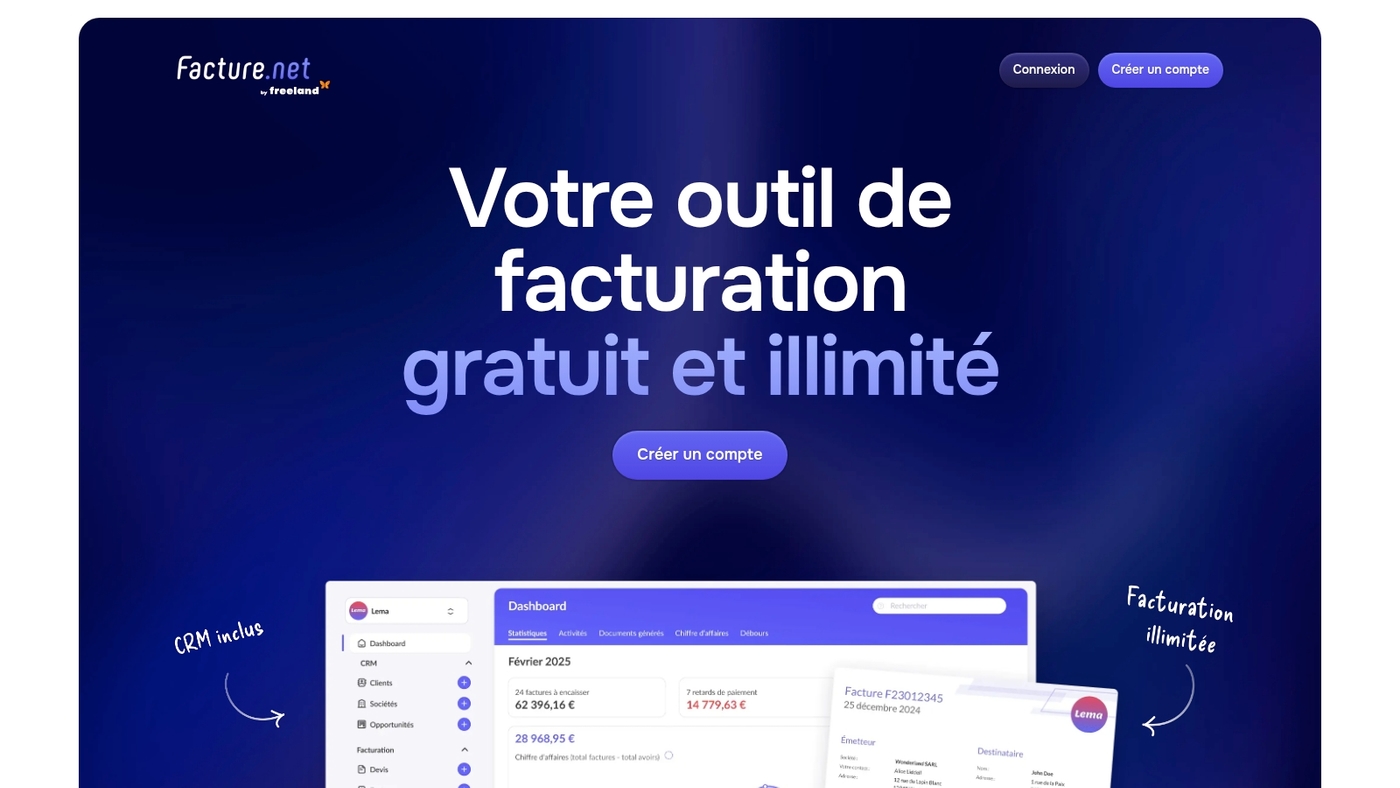 Screenshot of www.facture.net