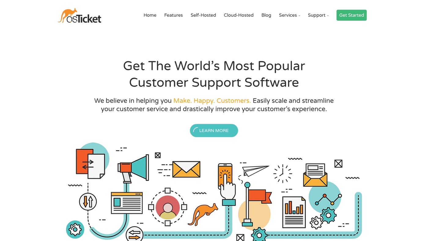 Screenshot of osticket.com