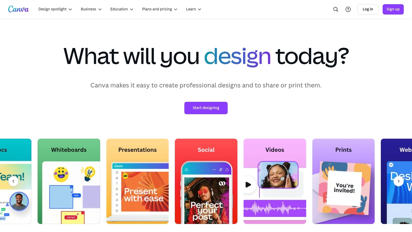 Screenshot of www.canva.com